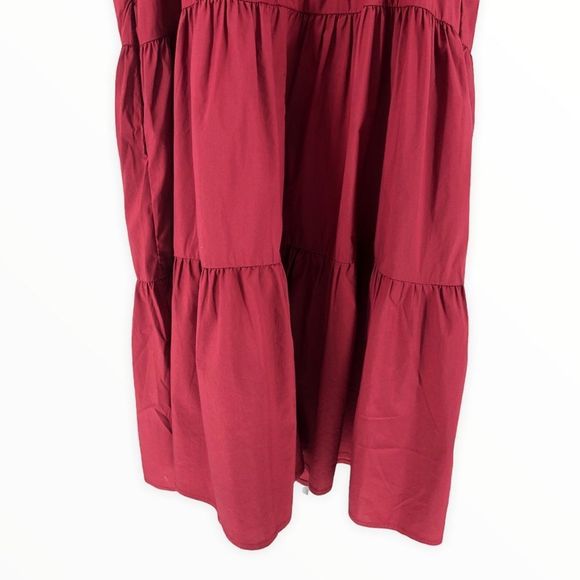 Gap Tiered Cami Strap Midi Dress in Red Clay size 16 NWT - Picture 6 of 10